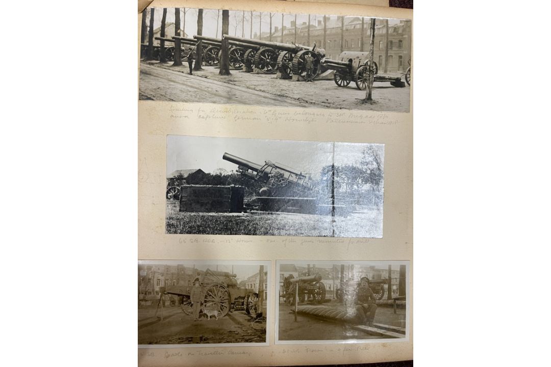 World War One: Album of photographs showing Artillery and Tommies in WWI compiled by Major C.D. - Image 3 of 7