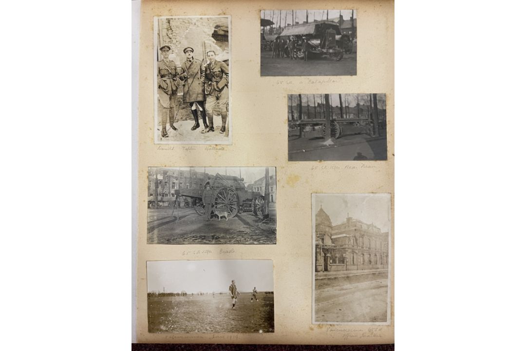 World War One: Album of photographs showing Artillery and Tommies in WWI compiled by Major C.D. - Image 4 of 7