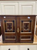 18th cent. Continental table cabinet with later adaptations, the two doors with arched panels