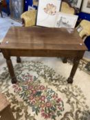 20th cent. Oak turned leg hall table. 29ins. x 42ins. x 24ins. Plus a pine chest of three drawers.