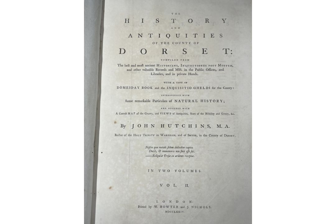Antiquarian Books: Geography, The History and Antiquities of the County of Dorset, with a copy of - Image 2 of 4