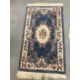 Carpets & Rugs: Chinese hand washed circular rug, blue ground with a central panel depicting - Image 3 of 5