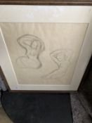 Sir Matthew Smith CBE (1879-1959): Two studies of a female nude, charcoal, framed and glazed. 18¾