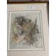Nora Howarth: Pastels on paper, fox in undergrowth, signed, framed and glazed. 11ins. x 9ins. Jack - Image 1 of 3