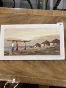 Pieter Van Bloomstein 20th cent. African School 'Keeping The Home Fires Burning' oil on board.