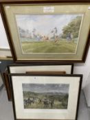 Douglas E West (1931 - ) a print 'Straight down the middle' given out in the Des Lynam golf