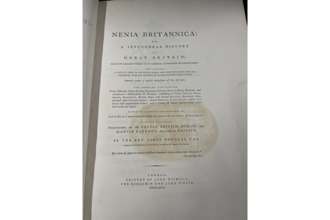 Antiquarian Books: History, Archaeology, Nenia Britannica, or A Sepulchral History of Great Britain, - Image 2 of 6