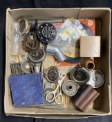 Phonographs: Mixed box of spares including sound boxes, etc.