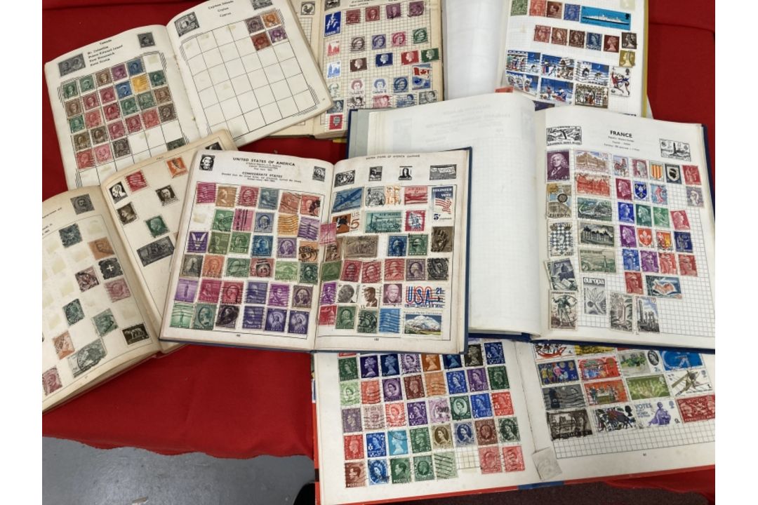 Stamps: Stanley Gibbons blue improved stamp album with hundreds of mainly used World stamps, nice - Image 2 of 6