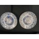 Chinese K'ang-hsi porcelain pair of plates floral motifs Imari polychrome decoration, minor fritting - Image 1 of 5