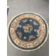 Carpets & Rugs: Chinese hand washed circular rug, blue ground with a central panel depicting - Image 1 of 5
