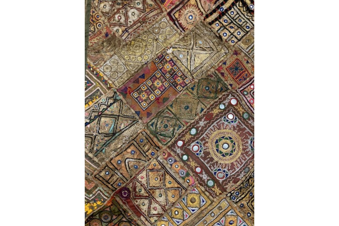 20th cent. Indian poly chrome wall hanging. 91ins. x 71ins. - Image 2 of 2