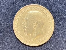 British Coinage: George V 1912 full Sovereign.