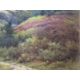 Alfred De Breanski (1877-1957): Oil on canvas landscape study figure walking down a hill with - Image 3 of 4