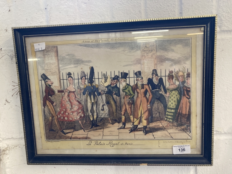 19th cent. Etchings: Retrenchment or Whiskeranders Crossing the Line, A New Route, H. Heat published - Image 2 of 5