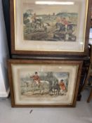 John Leech (1817-64): A Friendly Mount, and A Frolic Home After a Blank Day, chromo lithographs,