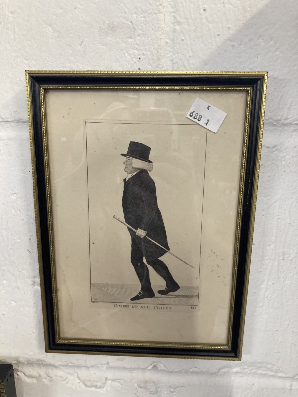 19th cent. Etchings: Retrenchment or Whiskeranders Crossing the Line, A New Route, H. Heat published - Image 5 of 5