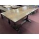 20th cent. Oak refectory table turned supports, central stretcher. 60ins. x 29ins. x 29½ins. - Image 1 of 2
