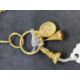 Corkscrews/Wine Collectibles: Silver, gilt and gold Chatelaine, the gold section tests 18ct. gold - Image 3 of 9