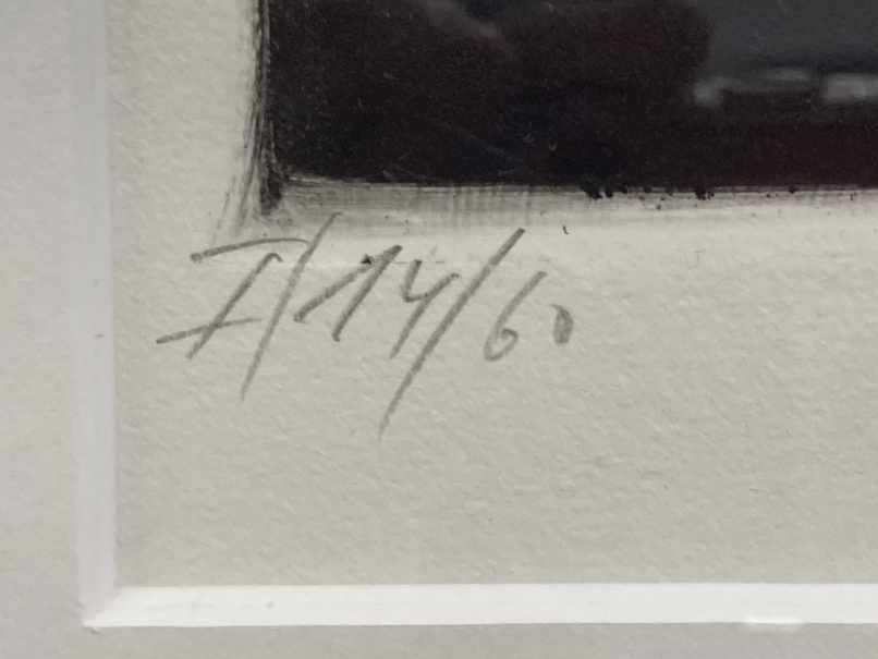 Prints/Art Prints: Two black and white limited edition prints, one the profile of a hobo clown, - Image 4 of 7