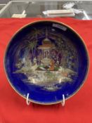20th cent. Decorative Ceramics: Carltonware blue lustre 'Persian' bowl. 9ins dia.