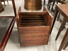 Danish Furniture: Bruksbo Rolf Hesland (original label) rosewood magazine/record caddy. 13½ins. x