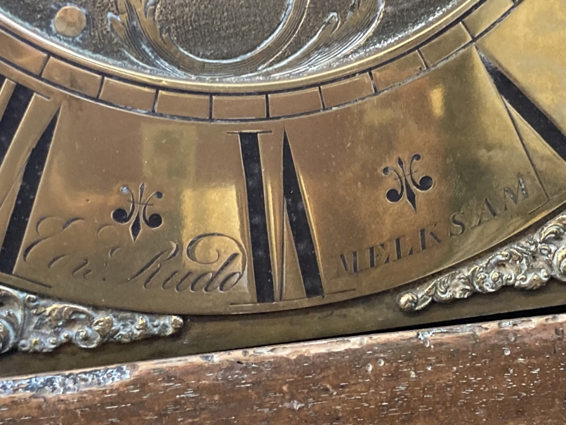 Clocks: 18th cent. 30 hour Longcase clock, Edward Rudd, Melksham c1780s. Mahogany case, brass dial - Image 3 of 4