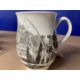Worcester: Two printed Worcester mugs c1760, one bell shaped and printed with the Whitton Anglers, - Image 2 of 5
