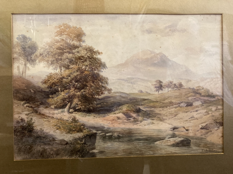 Thomas I. Hallett (1857-1944) Ex-Art Master, Trowbridge College of Art: Watercolours, landscape - Image 2 of 4