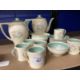 Susie Cooper 1930s coffee set comprising coffee pot, milk jug, teapot, sugar bowl, six cans and - Image 1 of 3
