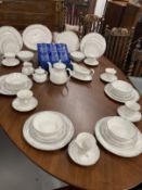 Royal Doulton: 20th cent. Vogue collection 'Sophistication' tea set comprising plates x 6, side
