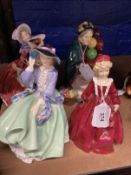 20th cent. Ceramics: Royal Doulton The Old Balloon Seller H.N. 1315, & Grandmother's Dress 3081, (2)