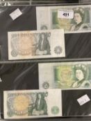 Numismatics: Banknotes GB £1 and £5 notes. Page and Somerset, Isaac Newton £1 notes (4). Lowther