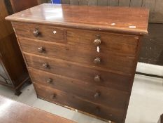 19th cent. Mahogany two over four chest of drawers. 45½ins. x 22ins. 41½ins.