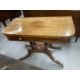 19th cent. Mahogany card table with boxwood inlay on four pillared supports with four splayed feet - Image 1 of 3