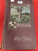 Postcards: Edwardian and later album containing over 400 cards including some interesting examples