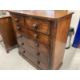 19th cent. Mahogany chest of two over four long drawers, turned knob handles on a plinth base. - Image 1 of 4