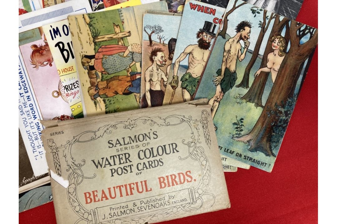 Postcards: Early 20th cent. and later to include humour, fishing, birds and cats. - Image 3 of 4