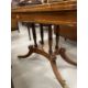 19th cent. Mahogany card table with boxwood inlay on four pillared supports with four splayed feet - Image 2 of 3