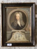 After Charles Robert Leslie (1794-1859): Sir Isaac Newton oil on panel, signed on reverse of panel