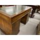 19th cent. Mahogany pedestal desk the rectangular top with green and gold tooled leather surface - Image 3 of 3