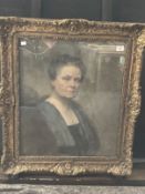 20th cent. American School: Oil on canvas portrait of a Violet Hall, believed granddaughter of the