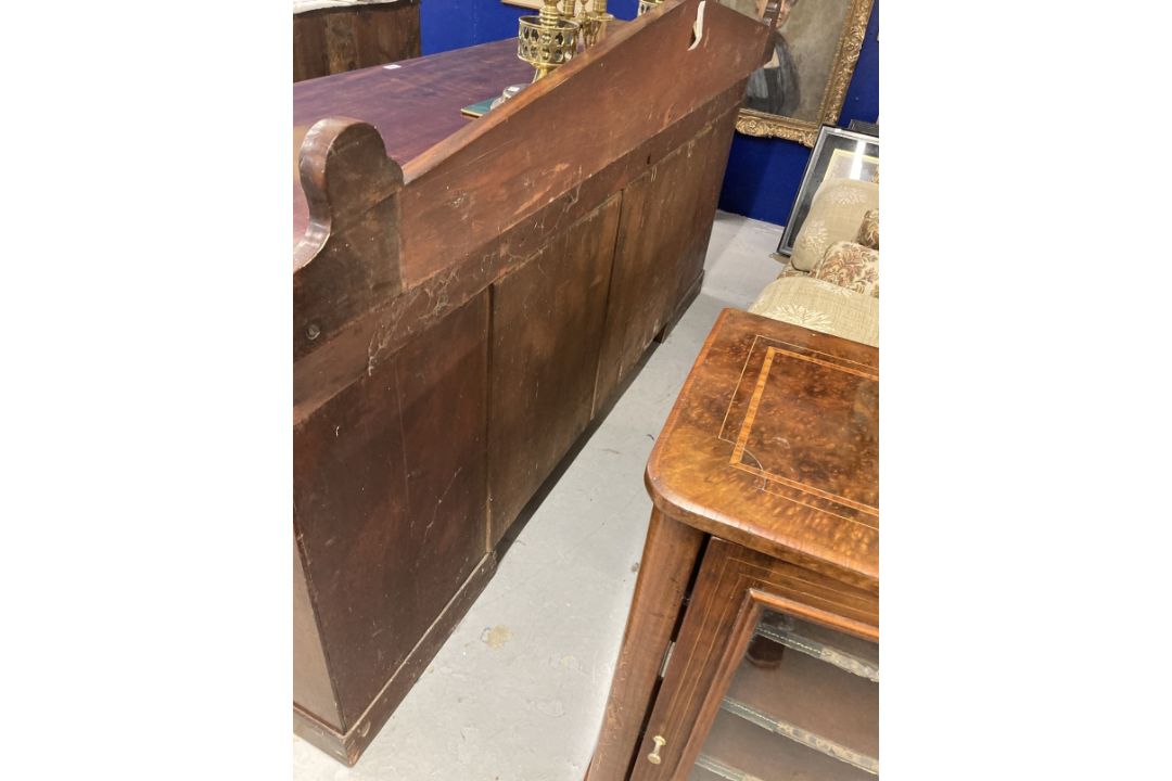 William IV mahogany break front sideboard, the top with arched gallery above four drawers, two - Image 5 of 5