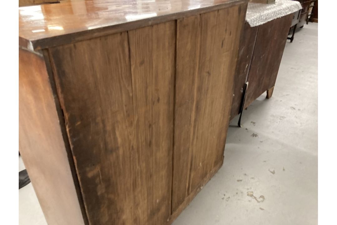 19th cent. Mahogany chest of two over four long drawers, turned knob handles on a plinth base. - Image 4 of 4