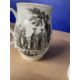 Worcester: Two printed Worcester mugs c1760, one bell shaped and printed with the Whitton Anglers, - Image 4 of 5