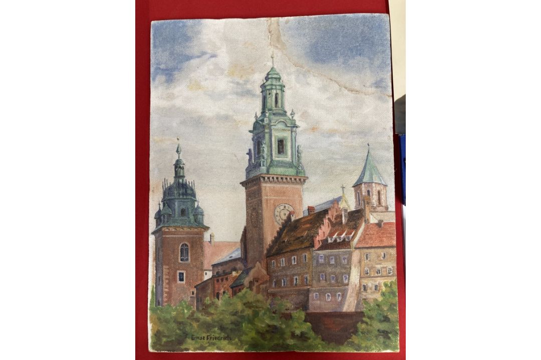 Adolf Hitler/Third Reich: Original oil painting by Ernst Friedrich that hung in Adolf Hitler's - Image 1 of 10
