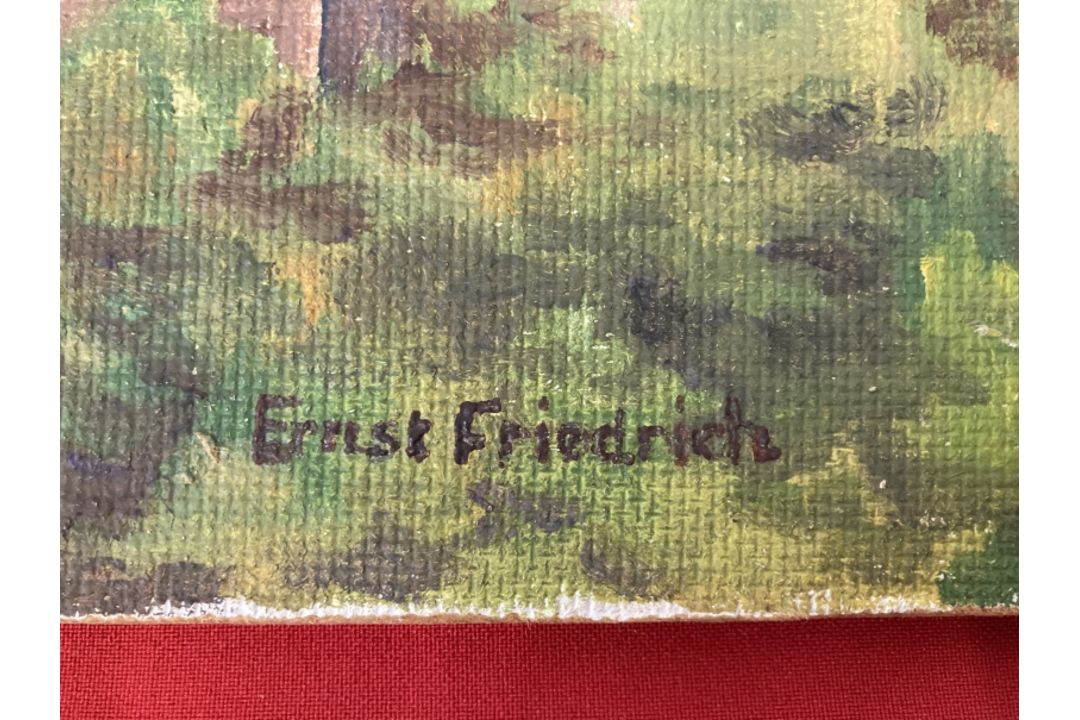Adolf Hitler/Third Reich: Original oil painting by Ernst Friedrich that hung in Adolf Hitler's - Image 3 of 10