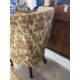 19th cent. Paisley upholstered high back porters chair, rib backed front pad feet shaped rear - Image 3 of 3