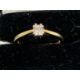 Jewellery: Ring, 18ct gold set with an emerald cut diamond, ring size M. Weight 2.8g. - Image 1 of 2