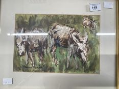 20th cent. Irish School Frank Forty (1902-1996): Acrylic on board Horse and Cart, signed lower left.